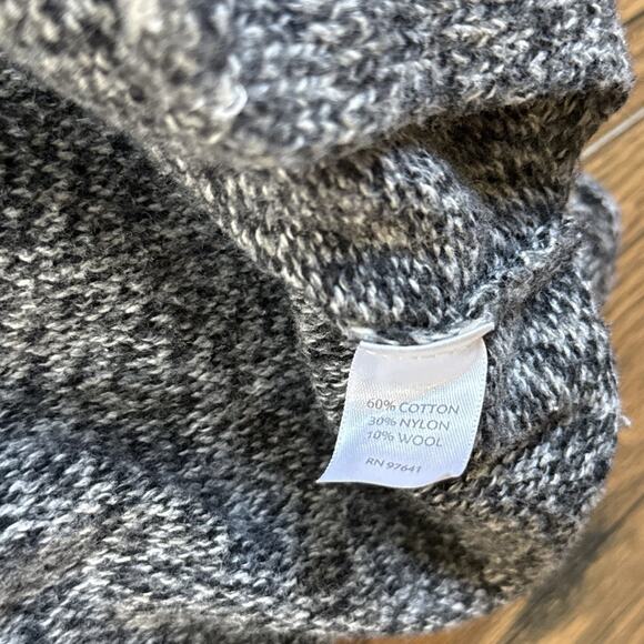 Pure Jill Women’s Small Gray Marled Wool Blend Cowl Neck Tunic Sweater - Picture 4 of 6